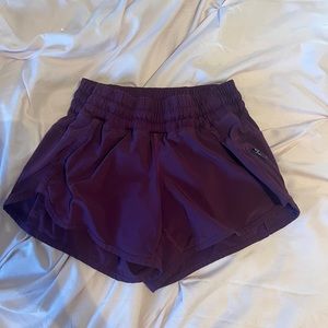 Purple Lululemon Hotty Hot Shorts (size small)